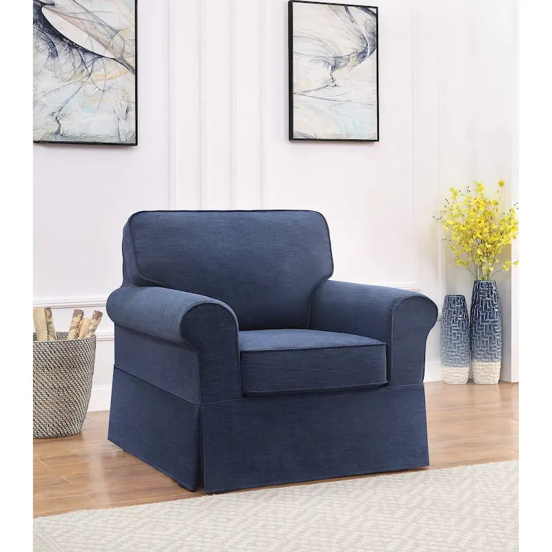 Fauteuil déhoussable et lavable – Structure en bois massif, 3 coloris