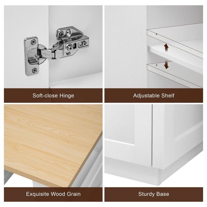 Îlot de cuisine avec table à manger extensible – 2 à 6 places, chargement USB, plateau aspect marbre