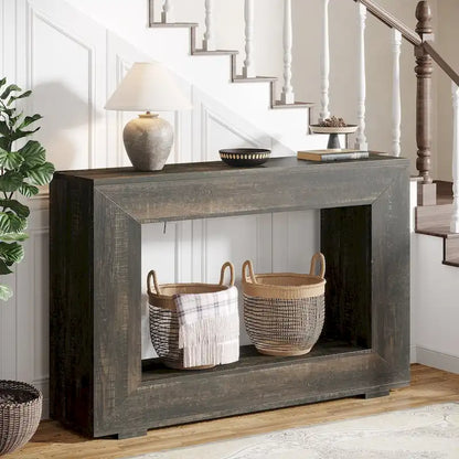 Console étroite de 47 pouces avec rangement pour entrée, salon - 120 L x 74 H x 30 P cm