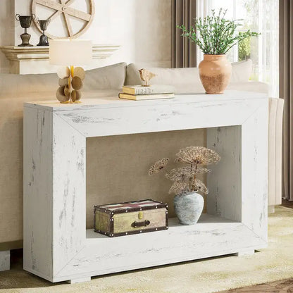 Console étroite de 47 pouces avec rangement pour entrée, salon - 120 L x 74 H x 30 P cm