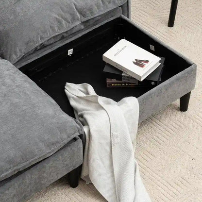 Canapé Modulable Cabriolet 69 Places avec Ottoman et Rangement