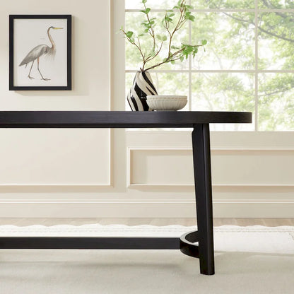 Table à manger ovale moderne rustique de 70 po – placage de chêne, pieds inclinés, 6 places, capacité de 300 lb
