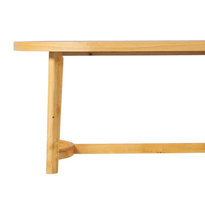 Table à manger ovale moderne rustique de 70 po – placage de chêne, pieds inclinés, 6 places, capacité de 300 lb