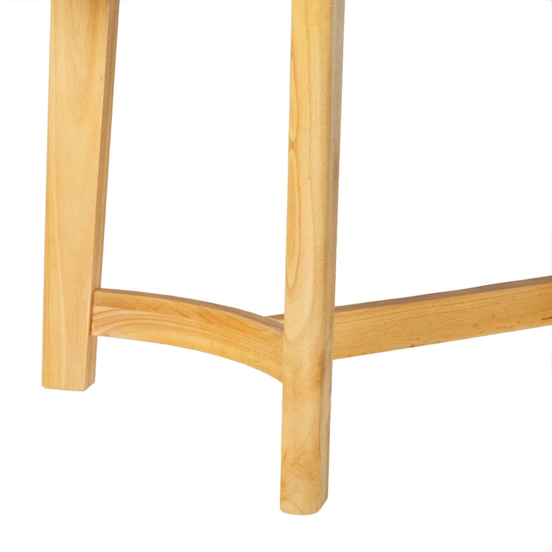 Table à manger ovale moderne rustique de 70 po – placage de chêne, pieds inclinés, 6 places, capacité de 300 lb