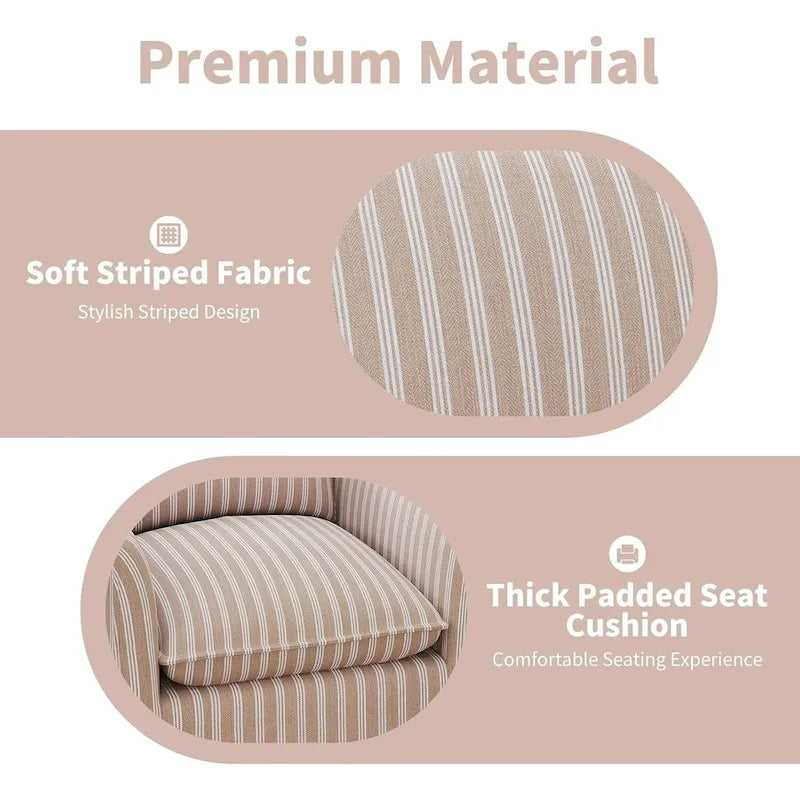 Fauteuil pivotant de salon Fauteuil de lecture pivotant avec dossier et coussin épais
