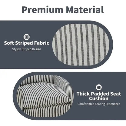 Fauteuil pivotant de salon Fauteuil de lecture pivotant avec dossier et coussin épais