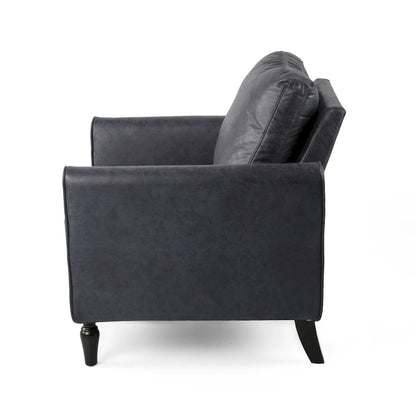 Fauteuil club moderne en microfibre de 31 po avec pieds coniques et coussins d'assise épais