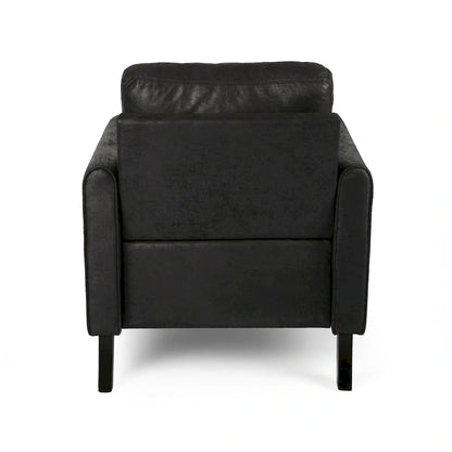 Fauteuil club moderne en microfibre de 31 po avec pieds coniques et coussins d'assise épais