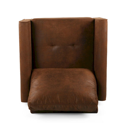 Fauteuil club moderne en microfibre de 31 po avec pieds coniques et coussins d'assise épais