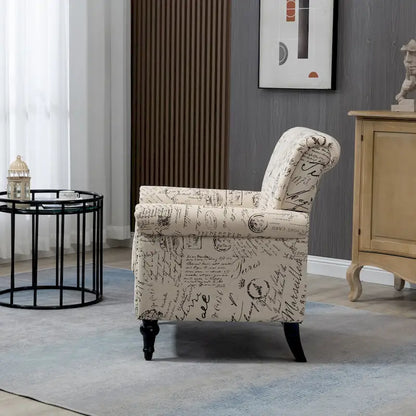 Fauteuil d'appoint rembourré Mid-Century Modern - 30,70 x 29,92 x 34,05
