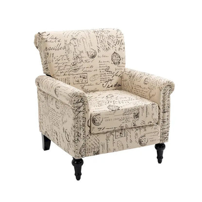 Fauteuil d'appoint rembourré Mid-Century Modern - 30,70 x 29,92 x 34,05