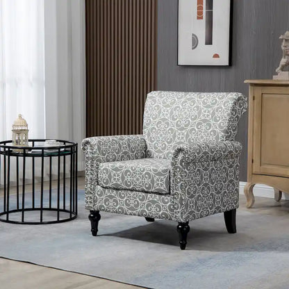Fauteuil d'appoint rembourré Mid-Century Modern - 30,70 x 29,92 x 34,05