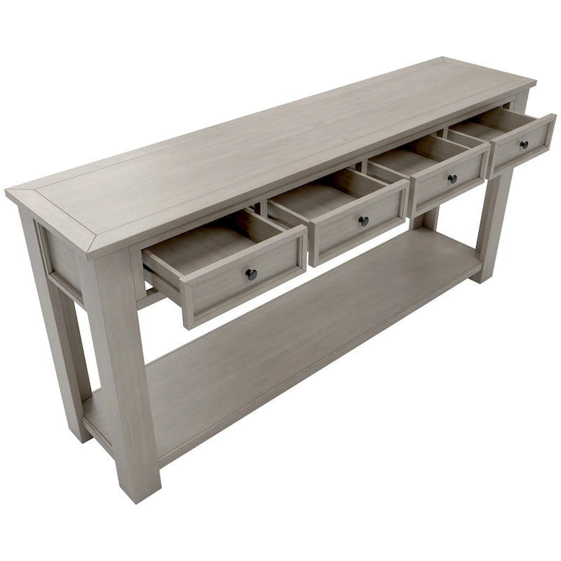 Console Table de Canapé 4 Tiroirs pour Entrée Couloir - 14.00 x 63.00 x 30.00