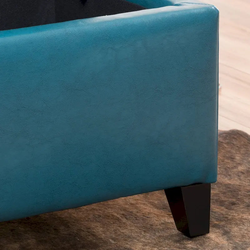 Banc de rangement ottoman en similicuir – 130 cm (L) x 44,5 cm (P) x 41 cm (H), plusieurs couleurs