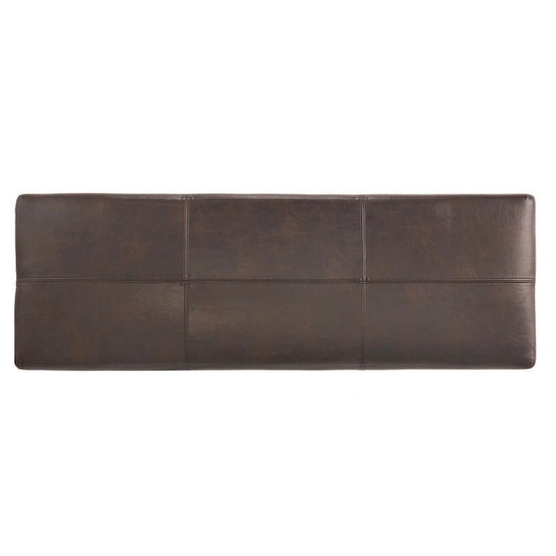 Banc de rangement ottoman en similicuir – 130 cm (L) x 44,5 cm (P) x 41 cm (H), plusieurs couleurs