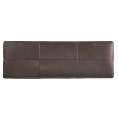 Banc de rangement ottoman en similicuir – 130 cm (L) x 44,5 cm (P) x 41 cm (H), plusieurs couleurs