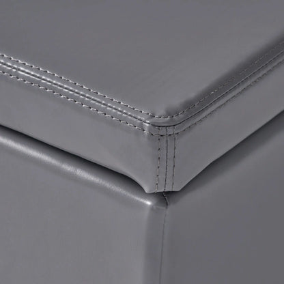 Banc de rangement ottoman en similicuir – 130 cm (L) x 44,5 cm (P) x 41 cm (H), plusieurs couleurs