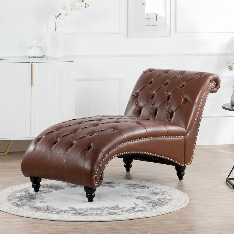 Chaise longue d'intérieur sans accoudoirs