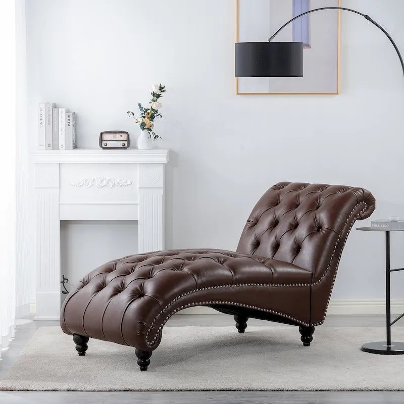 Chaise longue d'intérieur sans accoudoirs