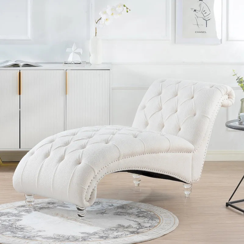 Chaise longue d'intérieur sans accoudoirs