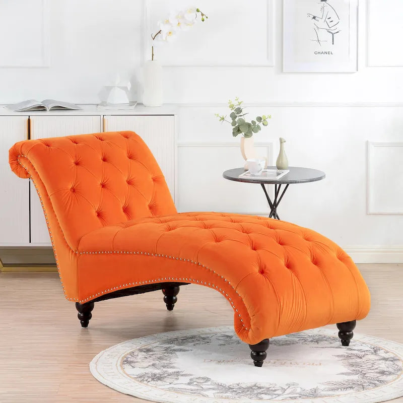 Chaise longue d'intérieur sans accoudoirs