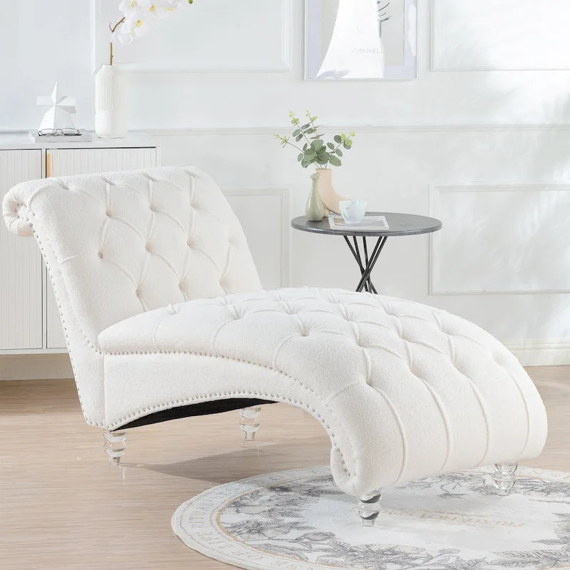 Chaise longue d'intérieur sans accoudoirs