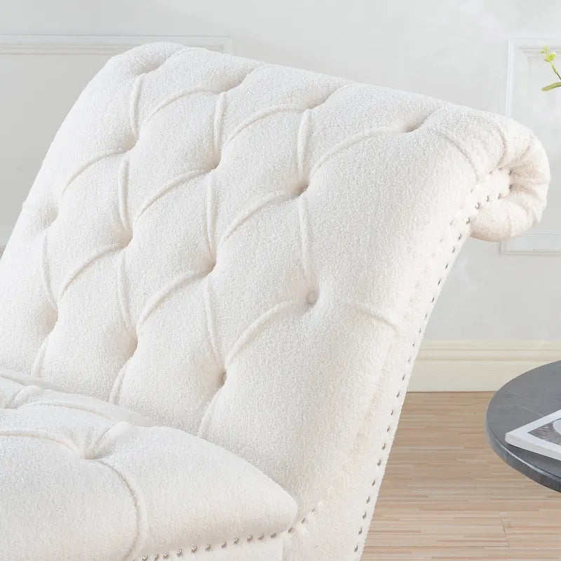 Chaise longue d'intérieur sans accoudoirs