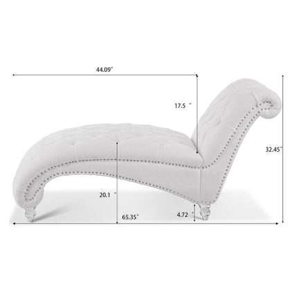 Chaise longue d'intérieur sans accoudoirs