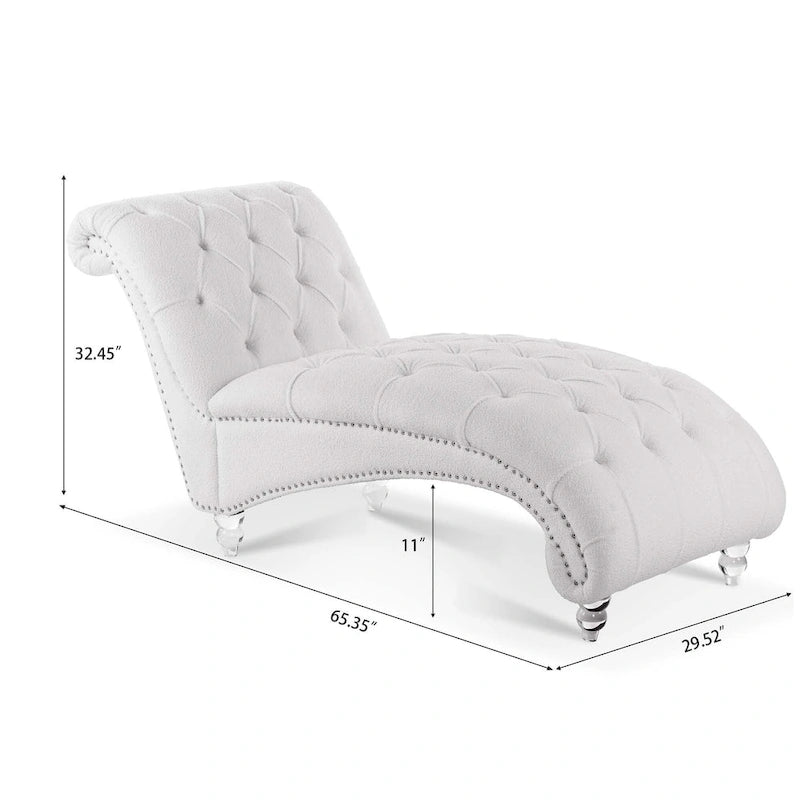 Chaise longue d'intérieur sans accoudoirs