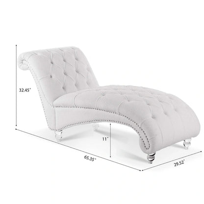 Chaise longue d'intérieur sans accoudoirs