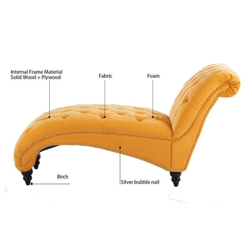 Chaise longue d'intérieur sans accoudoirs