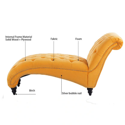 Chaise longue d'intérieur sans accoudoirs