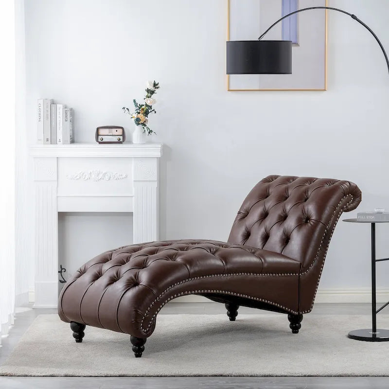 Chaise longue d'intérieur sans accoudoirs