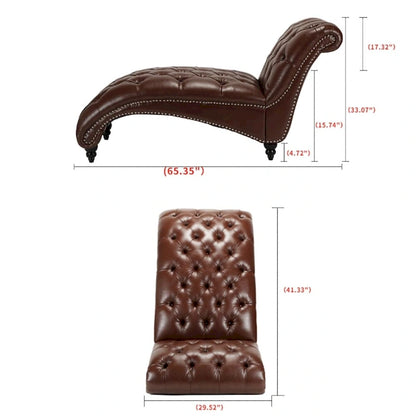 Chaise longue d'intérieur sans accoudoirs