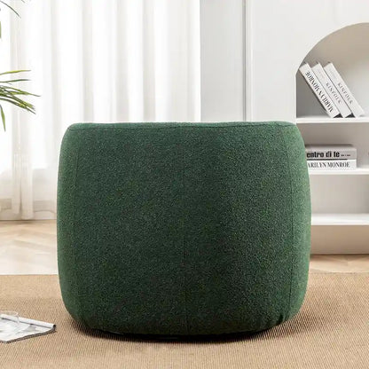 Fauteuil pivotant à 360° en tissu bouclé de 86 cm avec oreiller lombaire