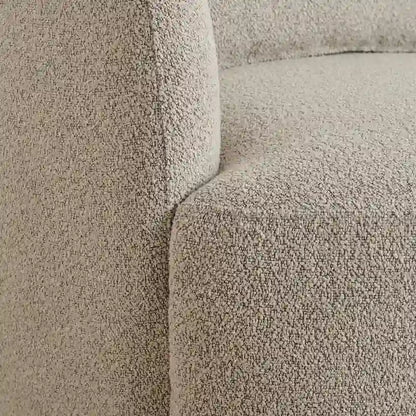 Fauteuil pivotant à 360° en tissu bouclé de 86 cm avec oreiller lombaire