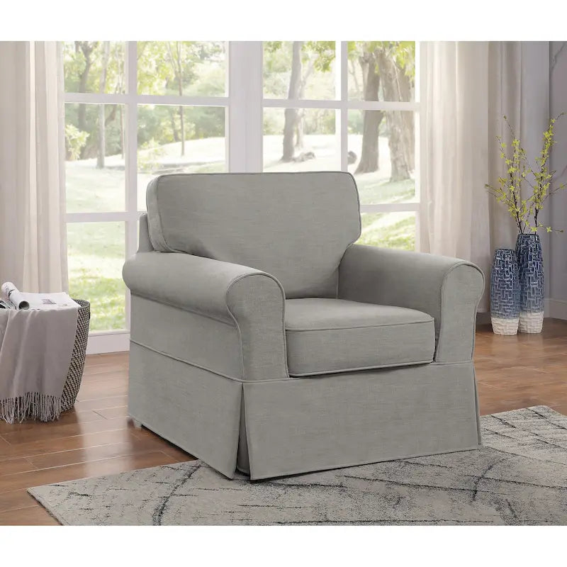 Fauteuil déhoussable et lavable – Structure en bois massif, 3 coloris
