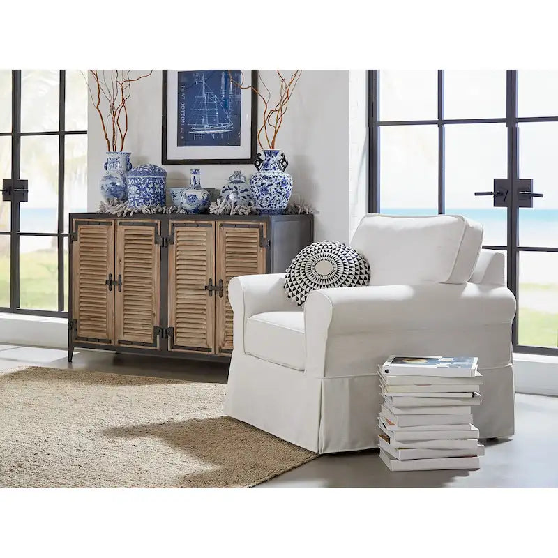 Fauteuil déhoussable et lavable – Structure en bois massif, 3 coloris