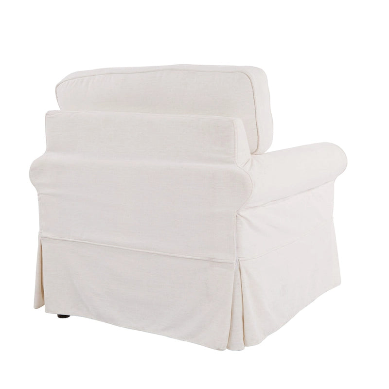 Fauteuil déhoussable et lavable – Structure en bois massif, 3 coloris