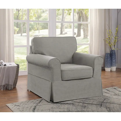Fauteuil déhoussable et lavable – Structure en bois massif, 3 coloris