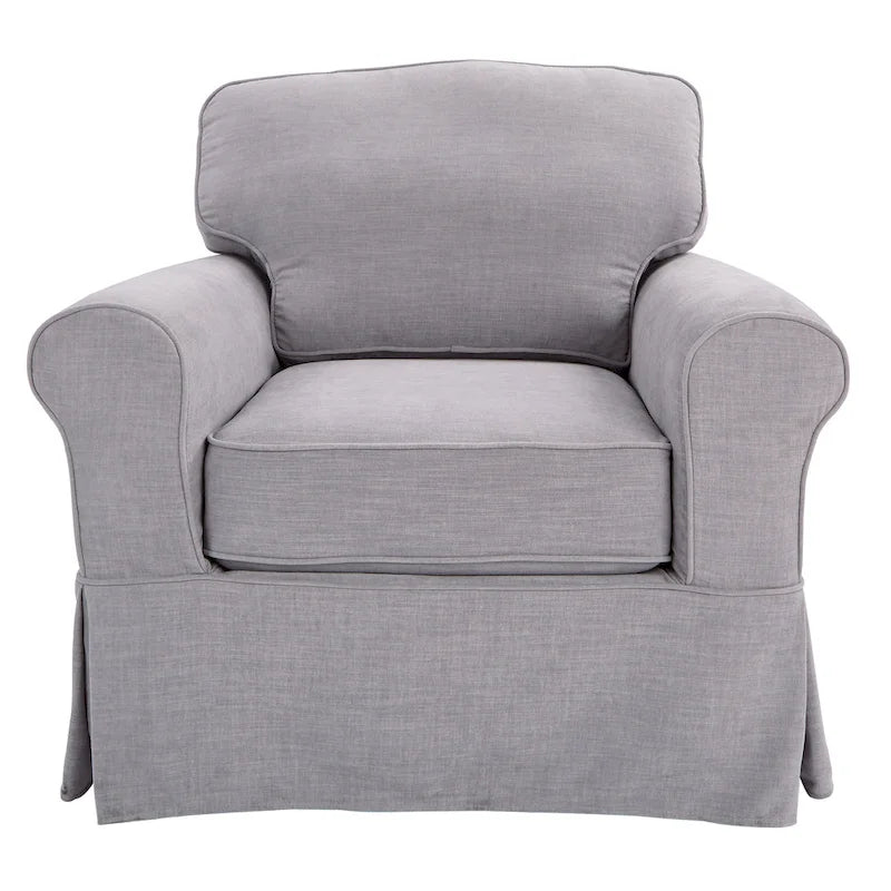 Fauteuil déhoussable et lavable – Structure en bois massif, 3 coloris