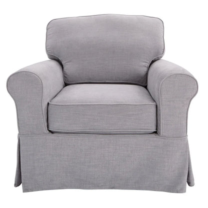 Fauteuil déhoussable et lavable – Structure en bois massif, 3 coloris