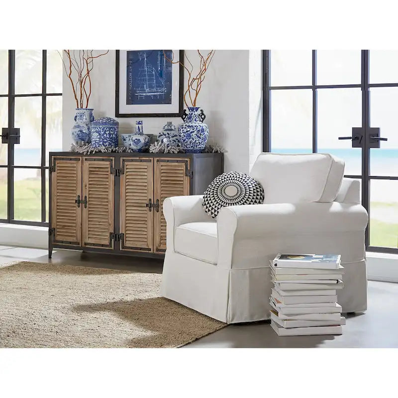 Fauteuil déhoussable et lavable – Structure en bois massif, 3 coloris