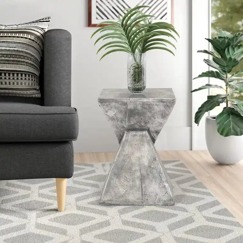 Table d'appoint sablier Concrete – Intérieur/extérieur, 32 cm L x 46 cm H