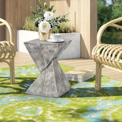 Table d'appoint sablier Concrete – Intérieur/extérieur, 32 cm L x 46 cm H