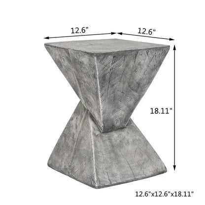 Table d'appoint sablier Concrete – Intérieur/extérieur, 32 cm L x 46 cm H