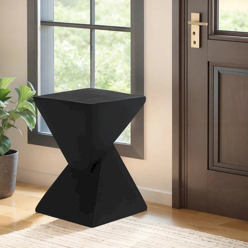 Table d'appoint sablier Concrete – Intérieur/extérieur, 32 cm L x 46 cm H
