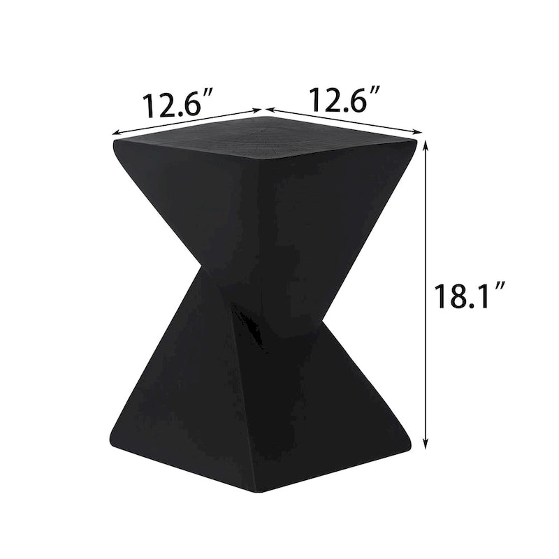 Table d'appoint sablier Concrete – Intérieur/extérieur, 32 cm L x 46 cm H