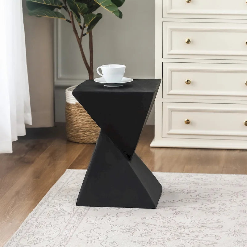 Table d'appoint sablier Concrete – Intérieur/extérieur, 32 cm L x 46 cm H