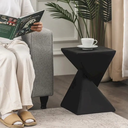 Table d'appoint sablier Concrete – Intérieur/extérieur, 32 cm L x 46 cm H